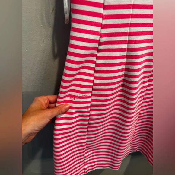Lilly Pulitzer White and Pink Fit and Flare Mini Dress boat midi medium resort - Picture 9 of 16